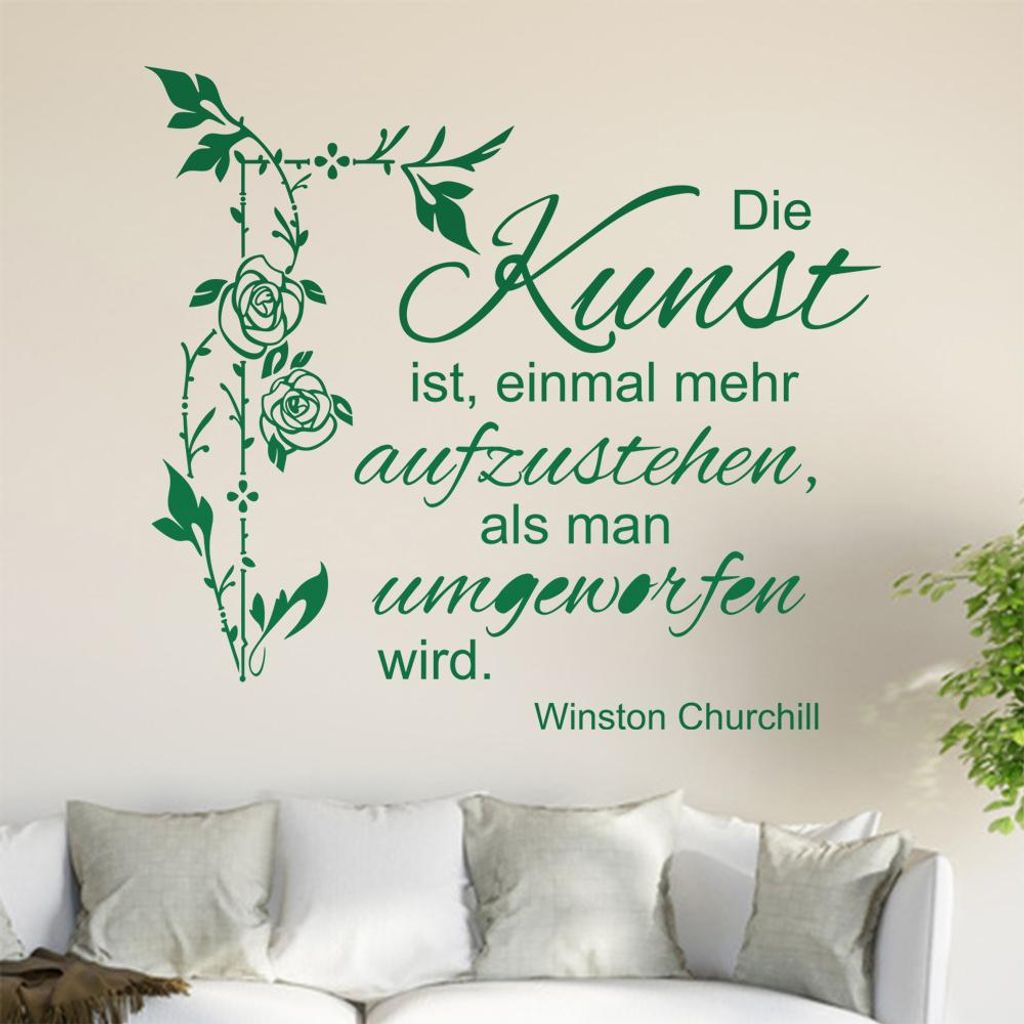 Die Kunst ist, einmal mehr .... Wandtattoo in 6 Größen - Wandaufkleber Wall Sticker - Dekoration, Küche, Wohnzimmer, Schlafzimmer, Badezimmer