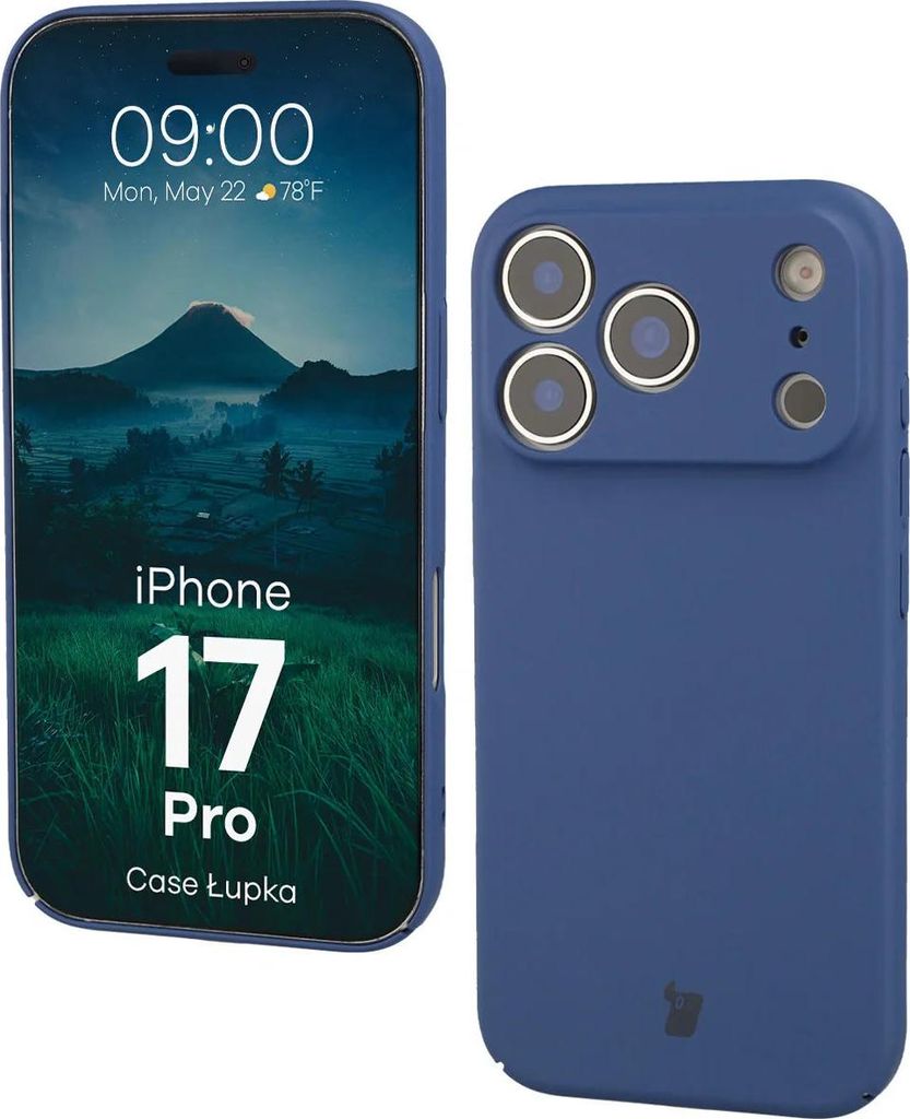 Handyhülle für iPhone 17 Pro, Bizon Case Lupka, Blau