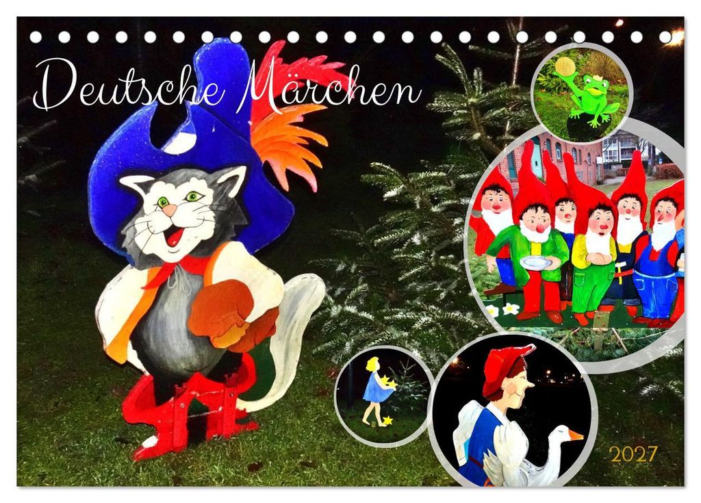 Deutsche Märchen (Tischkalender 2027 DIN A5 quer), CALVENDO Monatskalender