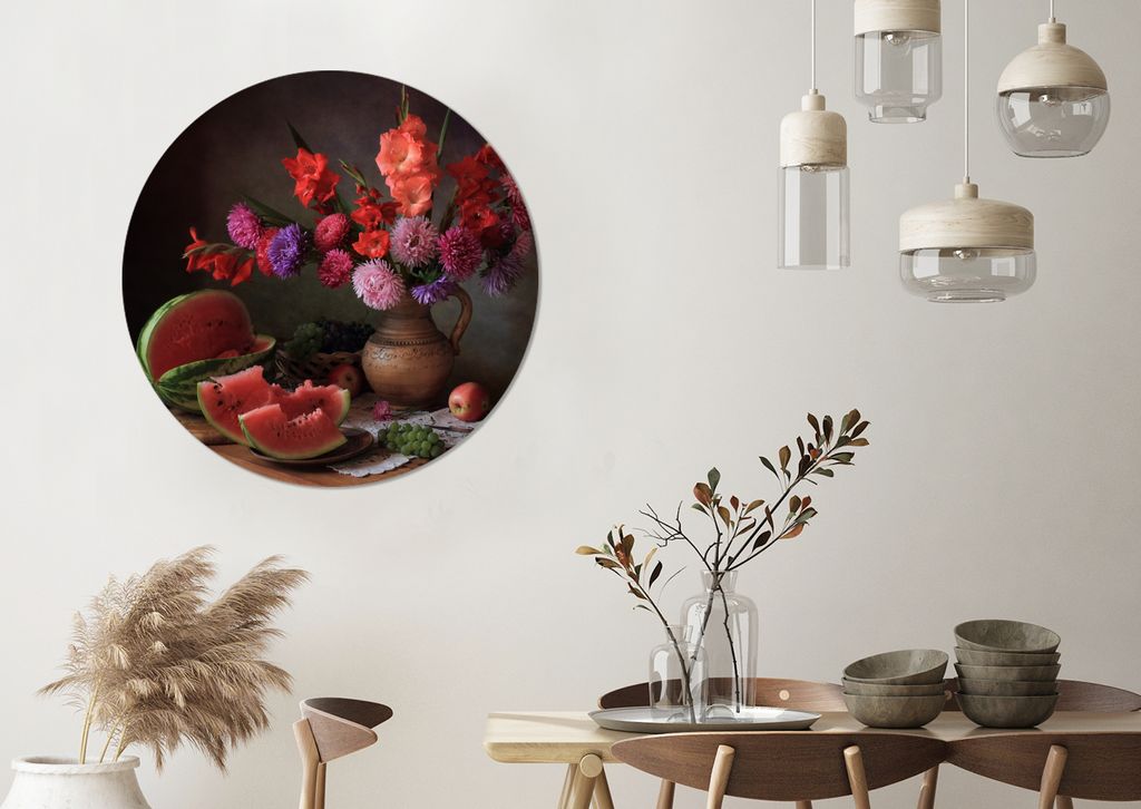 MuchoWow® - Tapetenkreis - Wandbild rund - Produktbild 