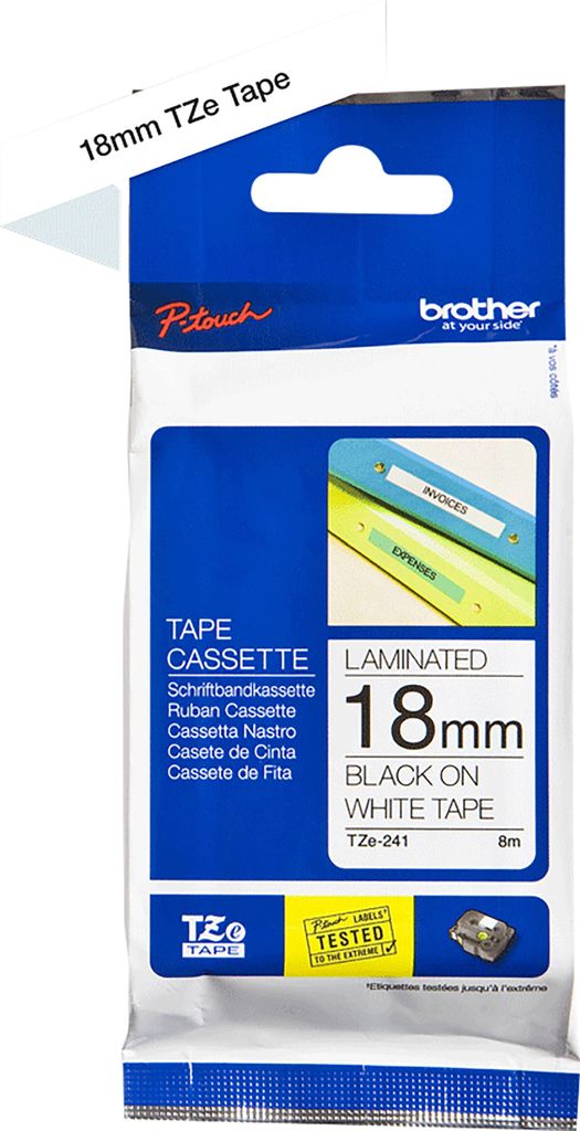 Brother TZE-241 biela/čierna 18 mm kazeta s písacou páskou Obrázok produktu 