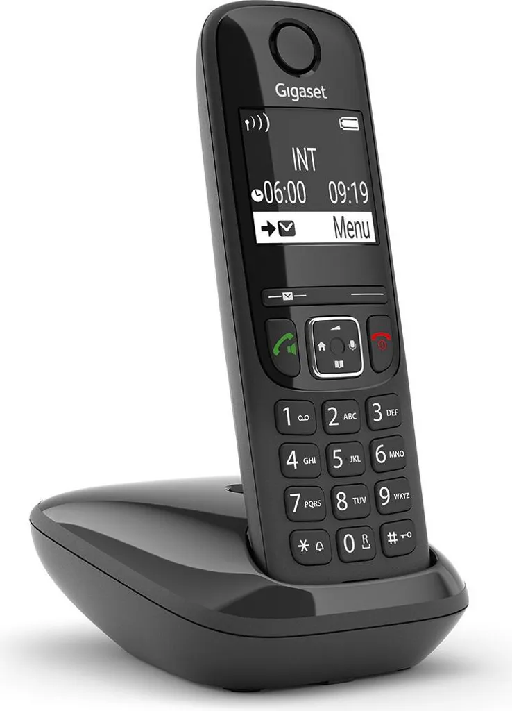Gigaset AS690 Telefono Cordless DECT Nero | Audio HD e Vivavoce