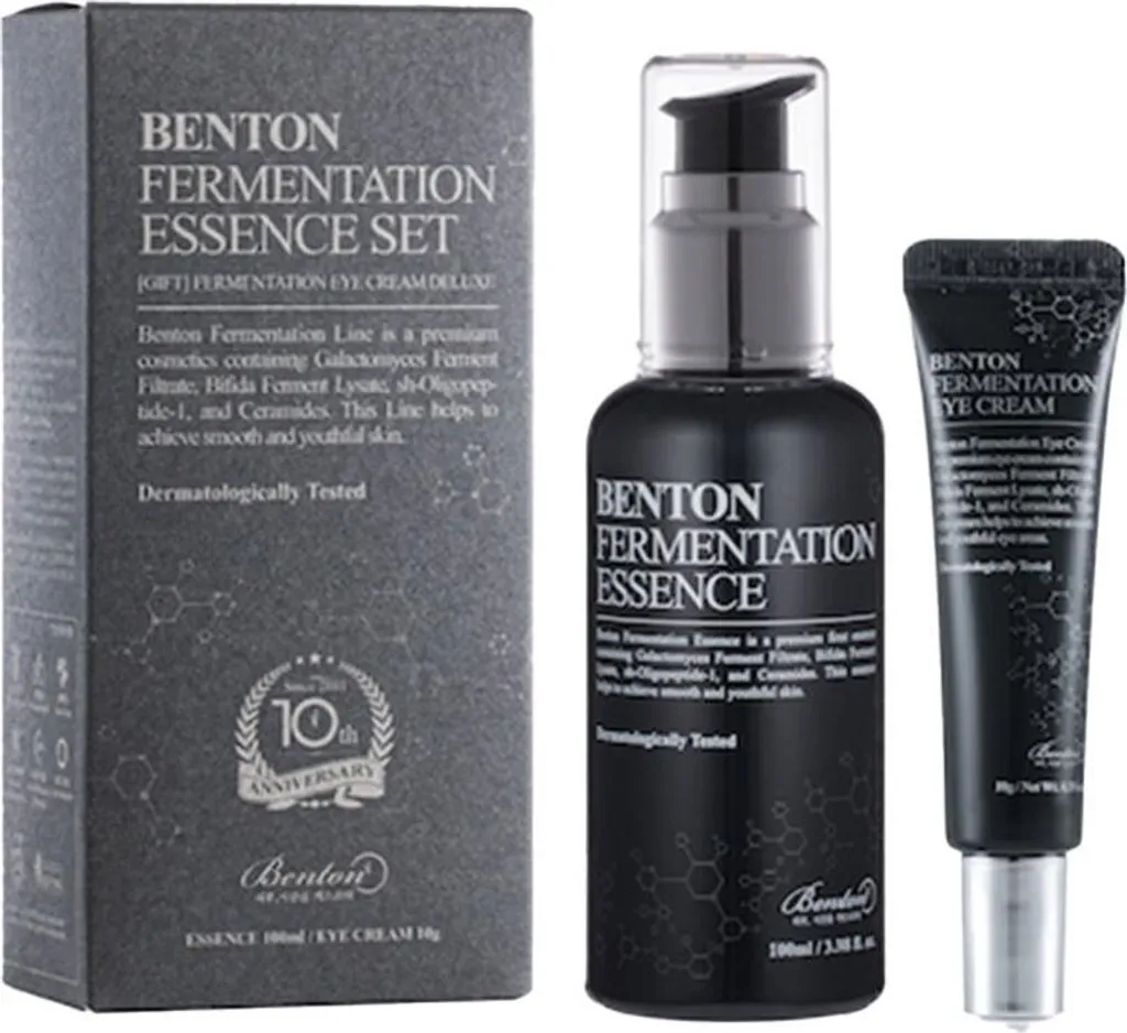 Essence visage Benton fermentation lot de 2 soins hydratants coréens