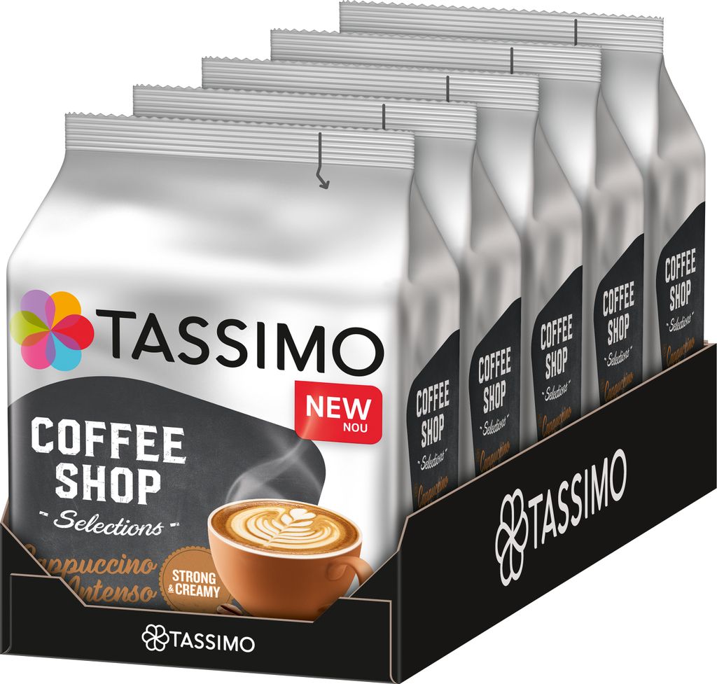 TASSIMO Kapseln T-Discs Coffee Shop Selections Cappuccino Intenso 5 x 8 Getränke