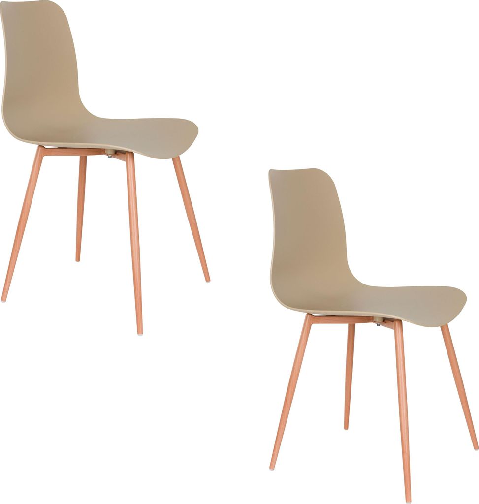 Housecraft Living Leon Esszimmerstuhl Beige - 2 er Set