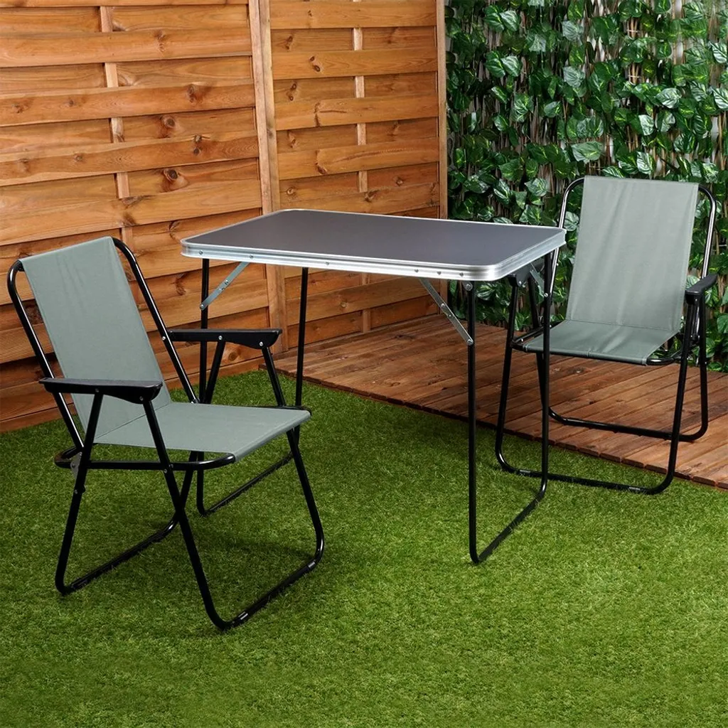 Table Pliante de Camping avec Chaises Kit Voyage Ultra Léger et Robuste - 2