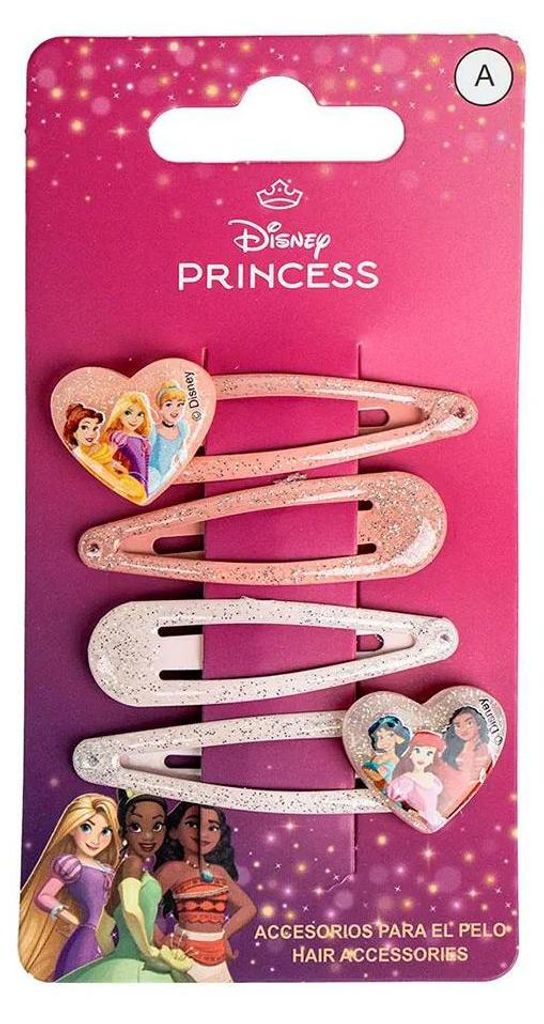 Cerda Group Princess Haarspangen 4 Stücke Rosa Kinder Rosa One Size
