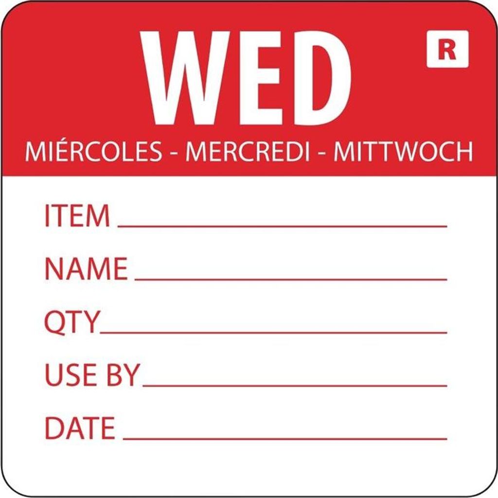 Vogue Farbcodesticker Mittwoch (500 Stück)