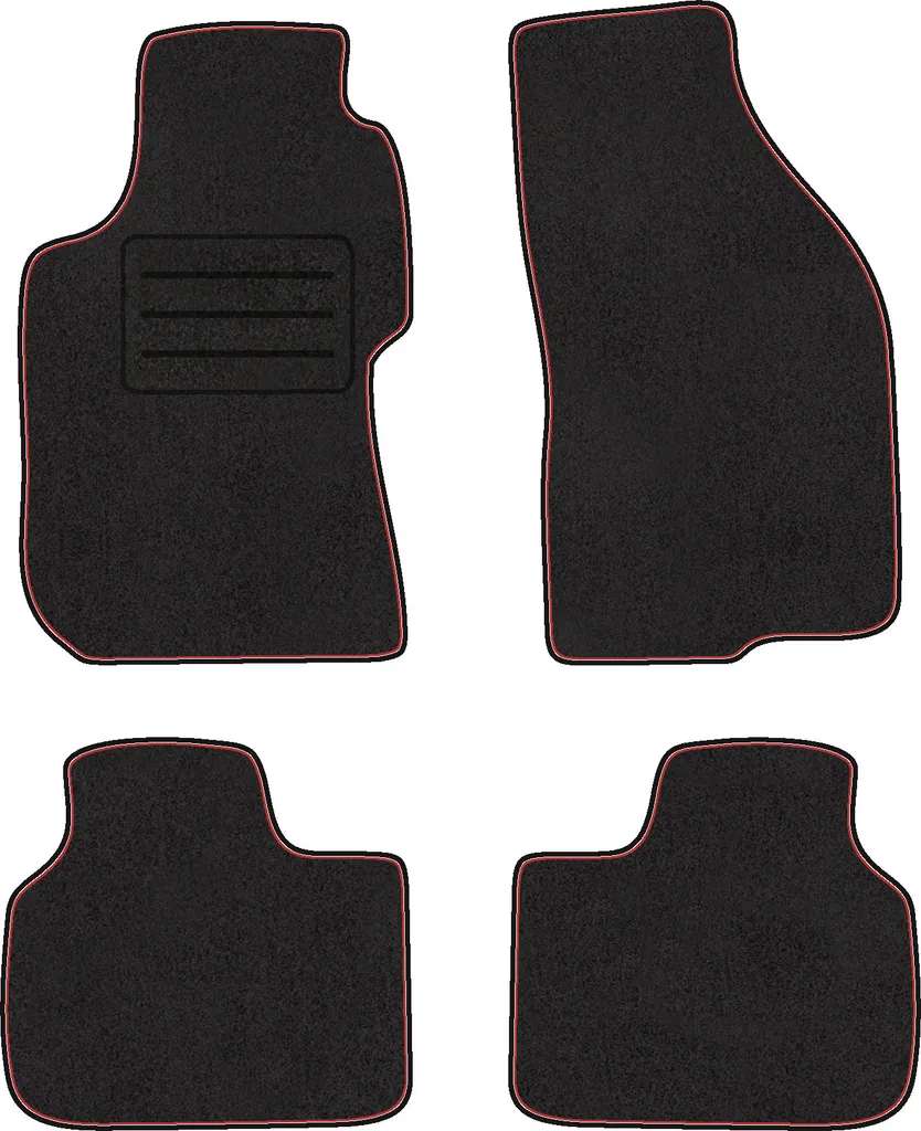 Set Tappeti Velluto Rosso Fiat Bravo I 95-01 - Ricambio Interni Alta Qualità