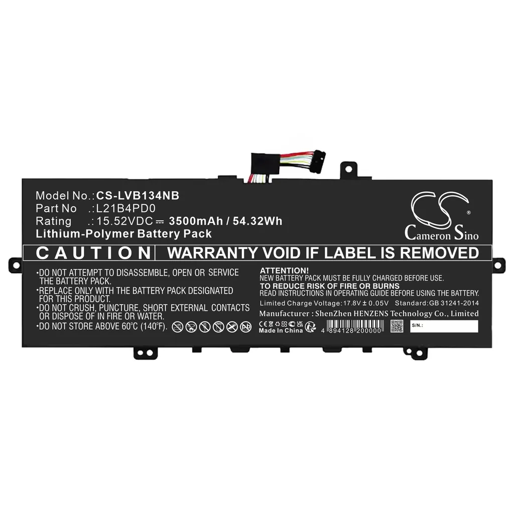 TECHTEK Batteria notebook compatibile con [Lenovo] ThinkBook 13s G4 ARB 21AS0005PE, ThinkBook 13s G4 ARB 21AS0006AT, ThinkBook 13s G4 ARB 21AS0006IW,