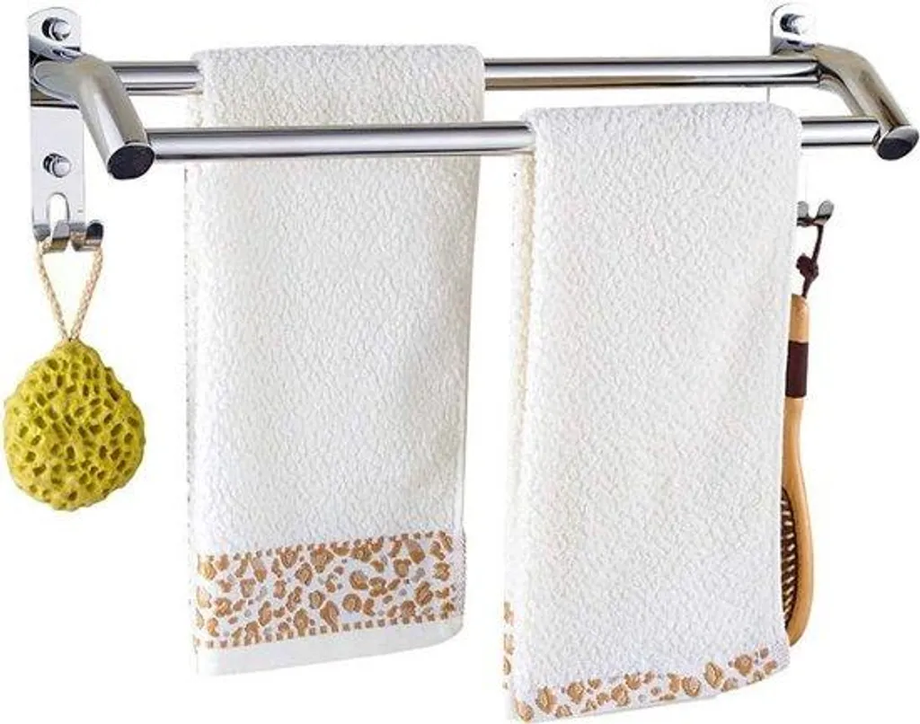 Porte-serviettes chromé 49 cm : fini le désordre dans la salle de bain