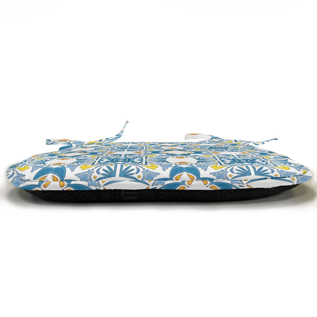 Solution Assise Confortable : Coussins de Chaise Bleus avec Sangles - 6