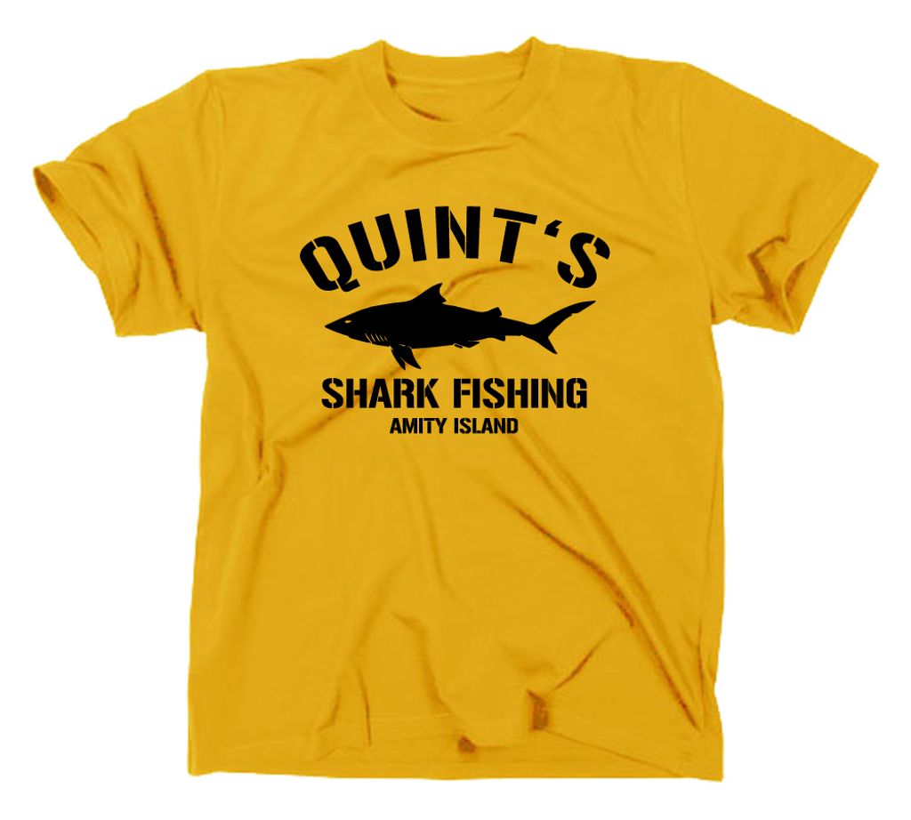 Styletex23 T-Shirt Quint's Shark Fishing Amity Island, gelb, S