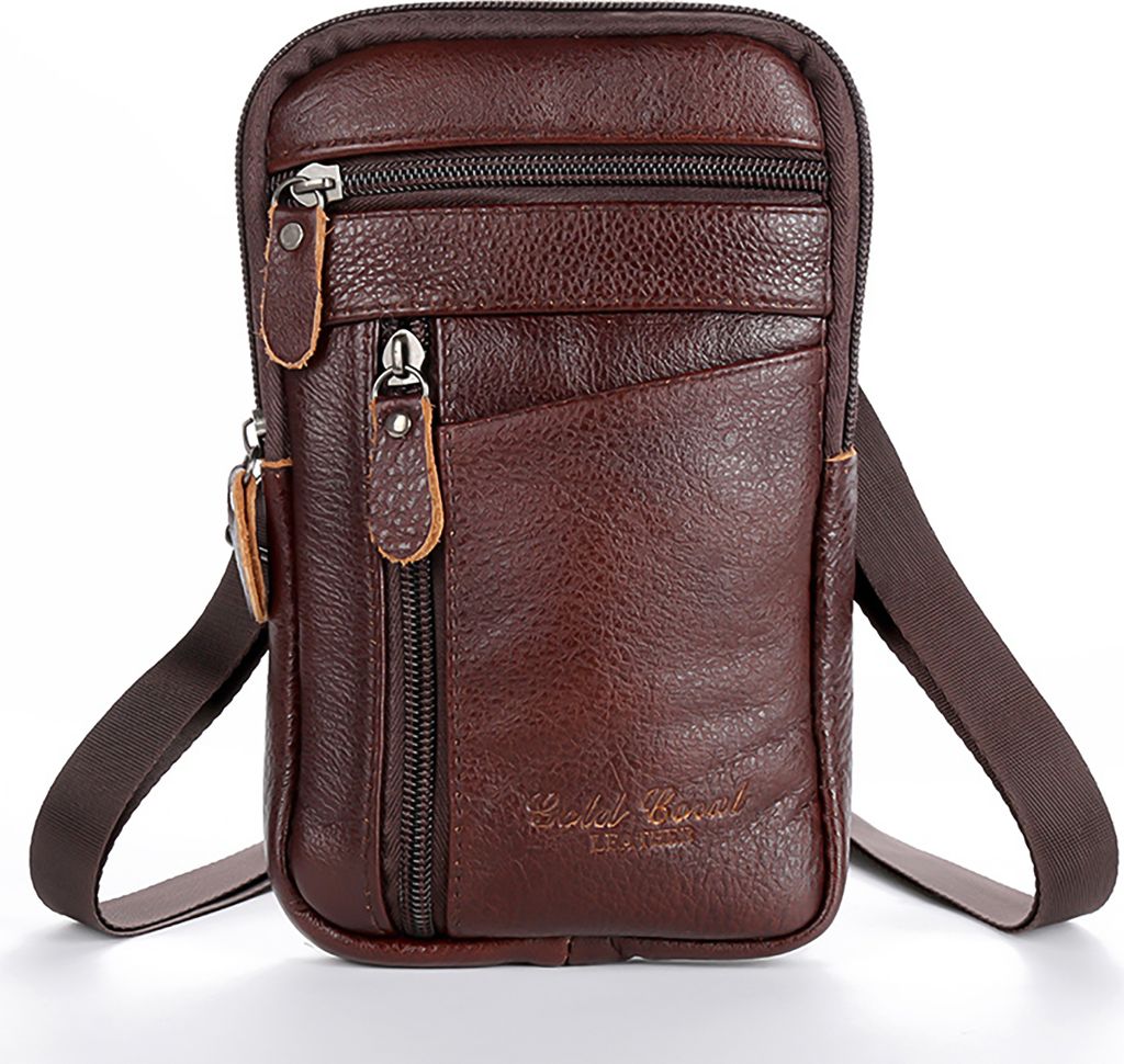 Leder Handytasche Herren kleine Umhängetasche Produktbild 