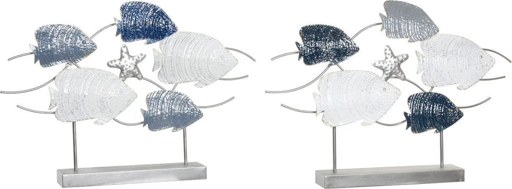 Figurine Spirales 63 cm DKD Home Decor - Déco Design Gris et Bleu