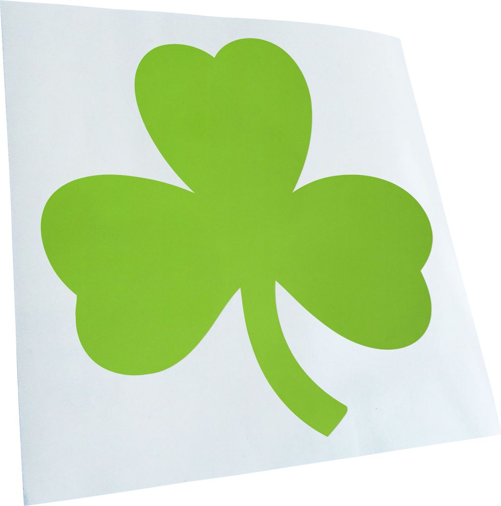 Kiwistar - Autoaufkleber - lindgrün - 30 x 30 cm - Kleeblatt - Heckscheibenaufkleber - Aufkleber für Auto Kfz Fahrrad, LKW, Truck Mofa