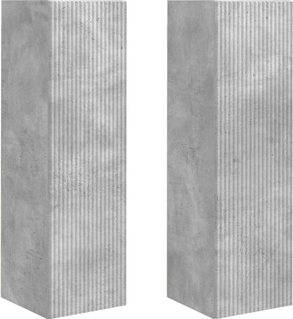 TV-Wandschrank 2 pcs Beton 30 x 31 x 100 cm Holzwerkstoff