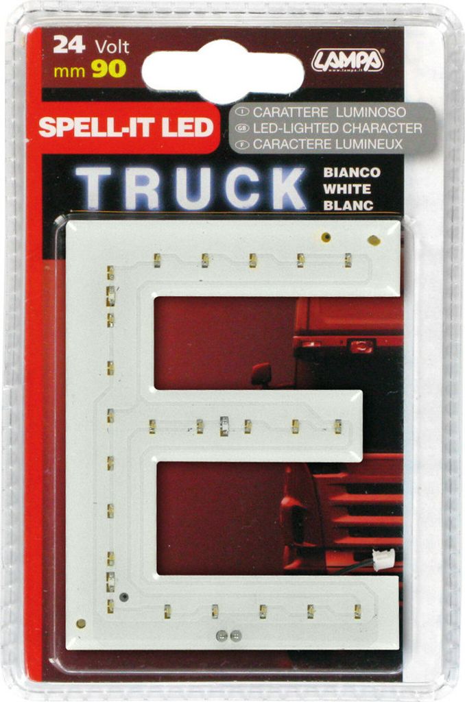 Klebebuchstabe Lampa LED Lampa Led, 90 mm, 24V - Weiß - E