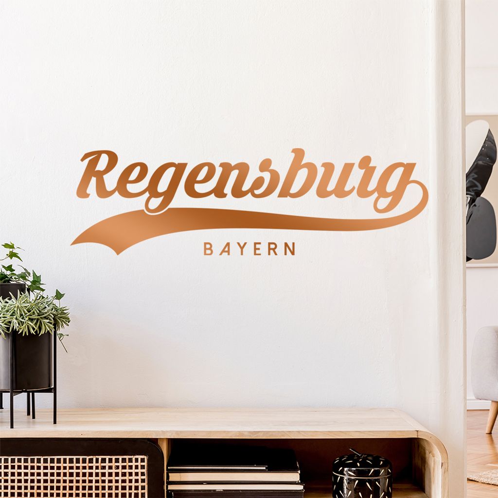 Regensburg Bayern Wandtattoo Wandaufkleber Wall Sticker - Dekoration, Küche, Wohnzimmer, Schlafzimmer, Badezimmer