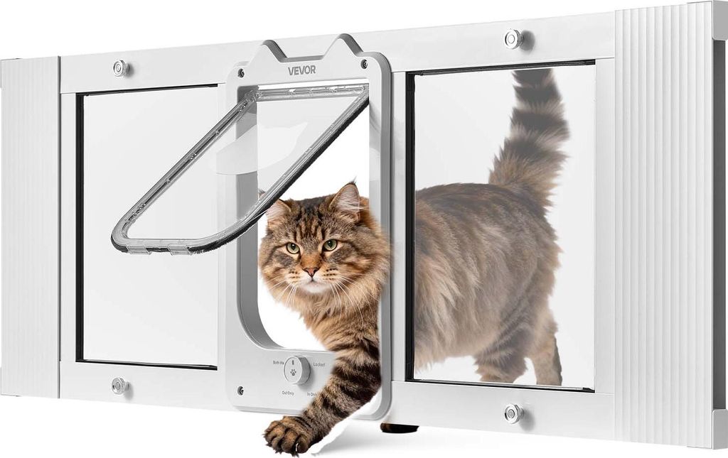 VEVOR Katzenklappe Katzentür Anpassbar an Fensterbreiten Produktbild 