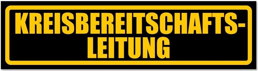 Kiwistar - Autoaufkleber - Gelb - Schwarz - 20 x 5,3 cm - Kreisbereitschaftsleitung - Hinweis Aufkleber Sticker für Auto, Kfz, Fahrrad, PKW, LKW