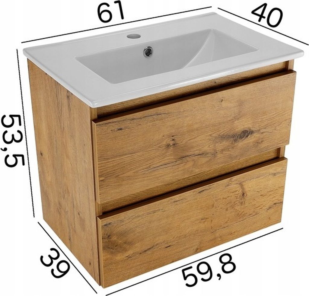 Paplinskimoebel Bad-Hängeschrank, Badezimmerschrank mit Produktbild 2