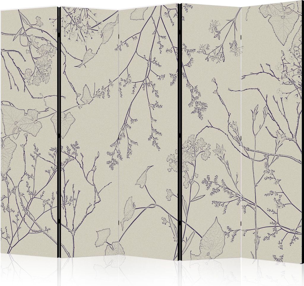 Neuheit! Dekorativer Paravent Raumteiler Trennwand Foto-Paravent Spanische Wand XXL 225x172 cm Zweigstellen Blätter Bäume b-A-10441-z-a