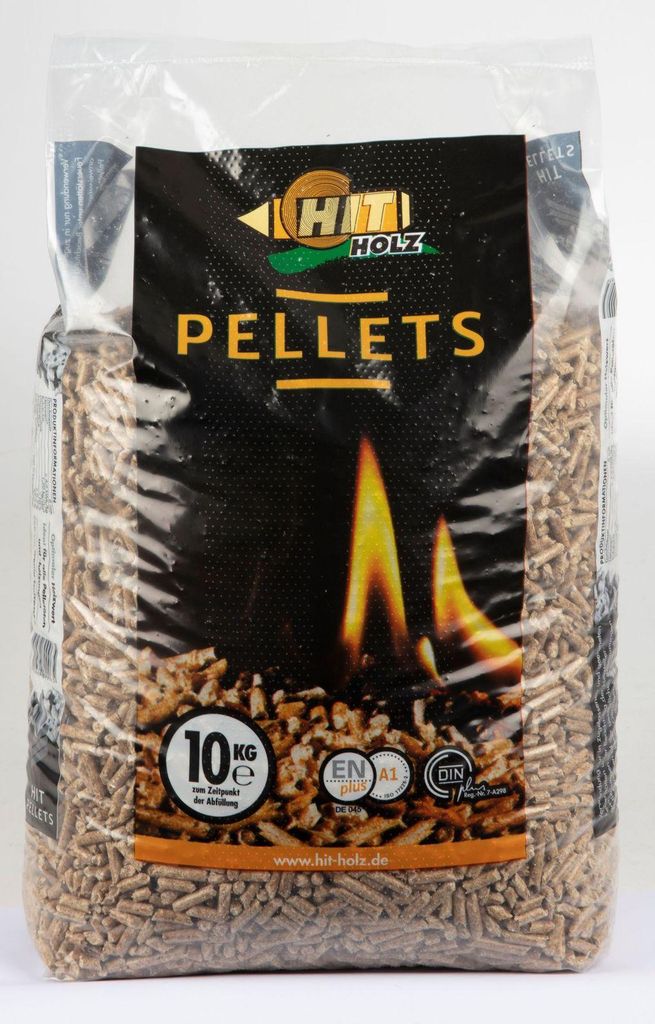 Holz-Pellets 10kg Ø6mm ENplus A1DIN Sackware Brennstoff Produktbild 