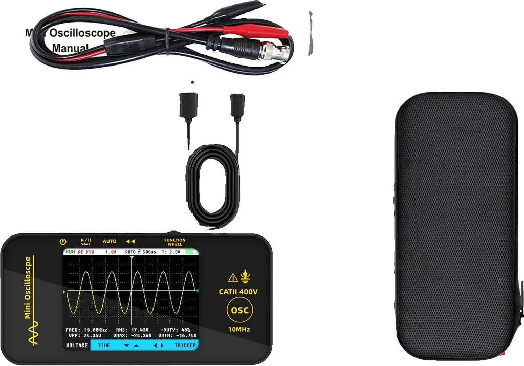 Oscilloscope portatif 10MHz idéal pour dépannage électronique et SAV