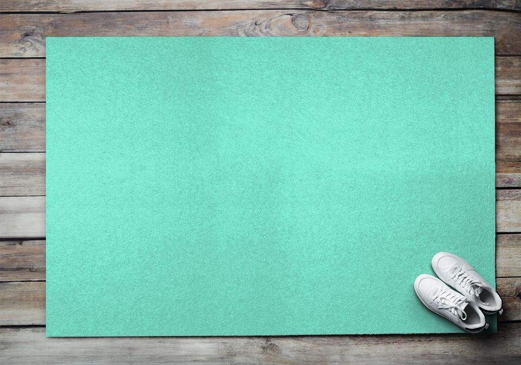 Fußmatte Aussen - Schuhmatte Haustür- Schmutzfangmatte Türvorleger - Outdoor Teppich Schmutzfänger - 150x100 cm - Blasse Minze