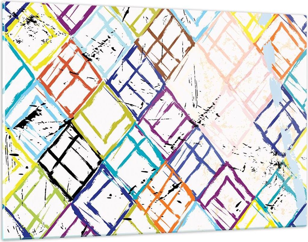 Bilder auf glas - Abstraktion modern - 120x80cm - Glasbilder - Wandbilder - Kunstdruck - zum Aufhängen bereit - Wanddekoration aus Glas - Glas Bil...