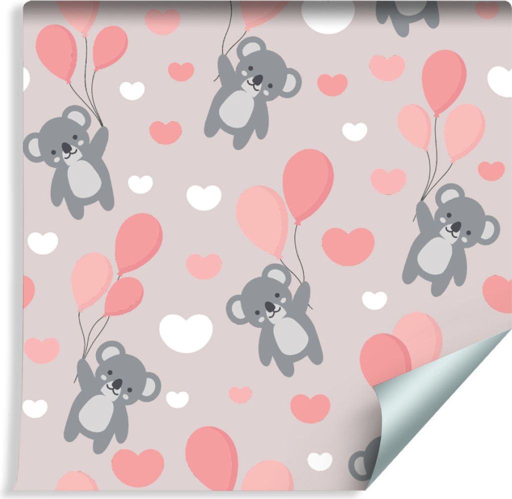 10m VLIES TAPETE Rolle Kinderzimmer Koala Ballon Herz XXL