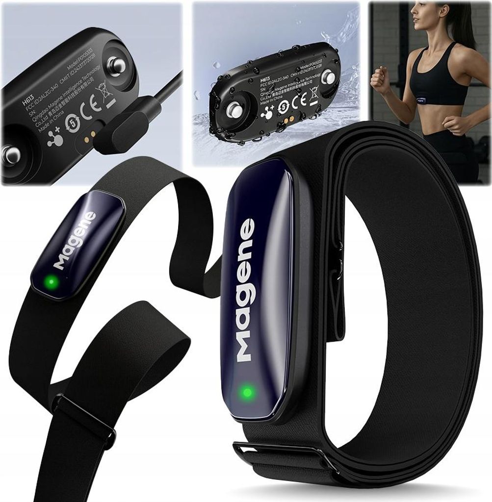 Opaska czujnik tętna pulsometr Magene H613 ANT+ Bluetooth Zdjęcie produktu 