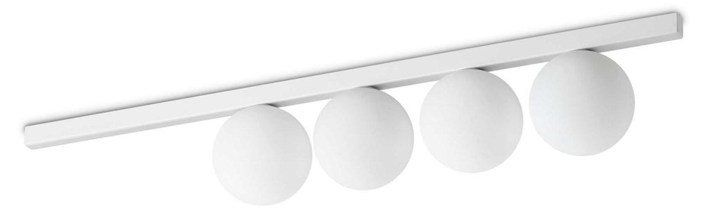 Zeitgenössische Deckenleuchte Binomio Metall Weiß 4 Lichter G9 4W 3000K Ip20