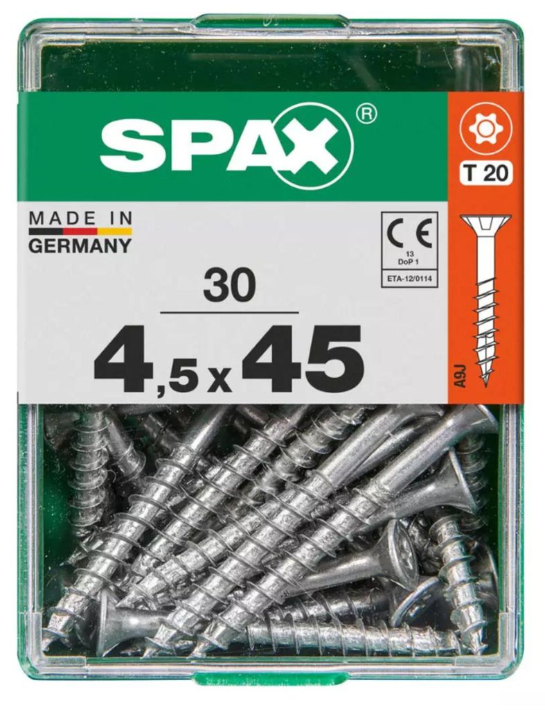 Spax Universalschrauben 4.5 x 45 mm TX 20 - 30 Stk. Produktbild 