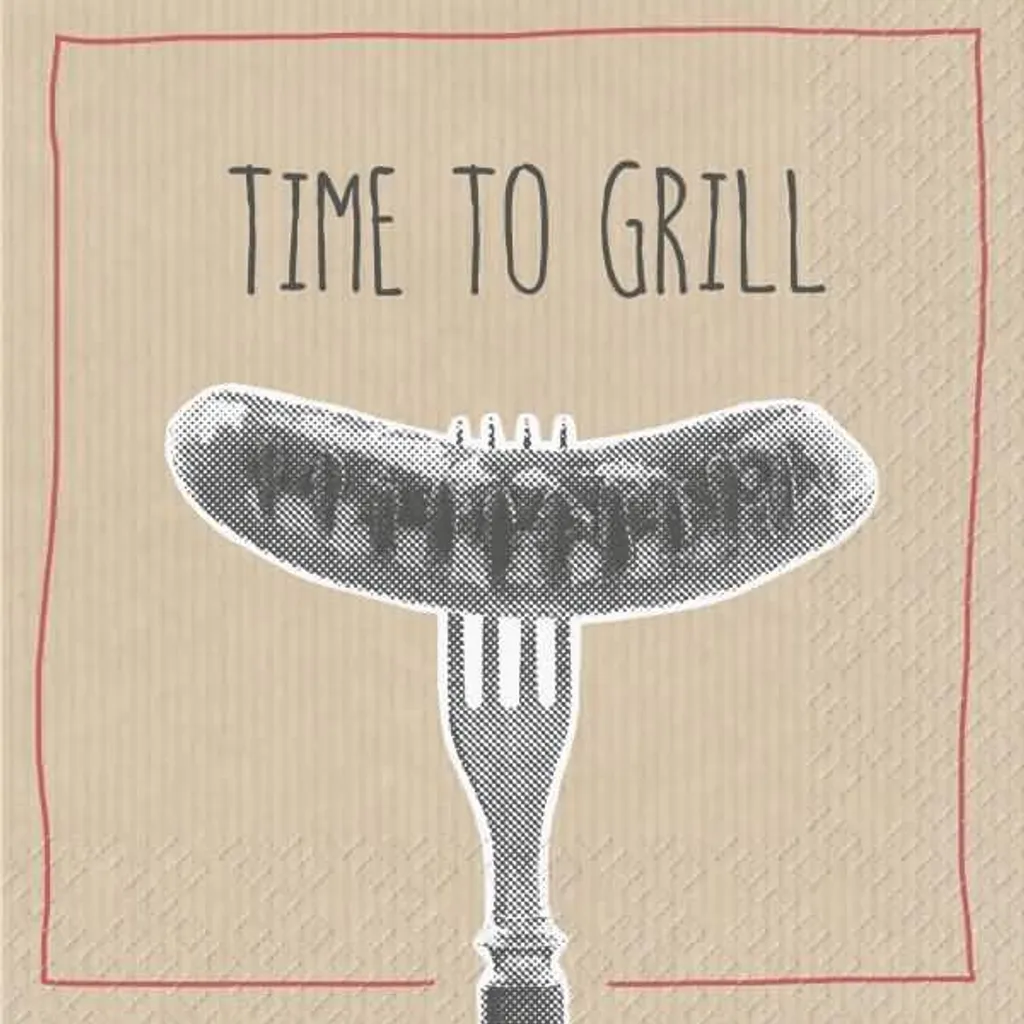 Serviettes de table Barbecue Stewo Time to Grill pour repas de jardin
