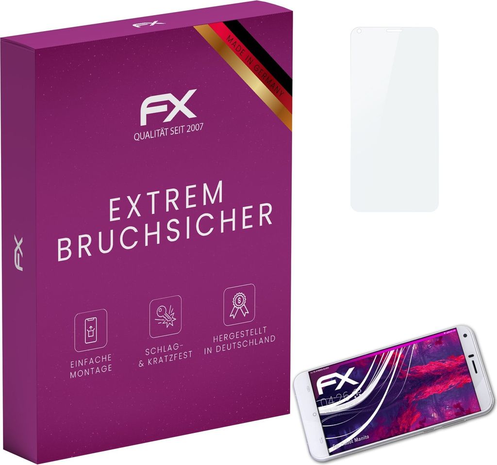 atFoliX FX-Hybrid-Glass Displayfolie kompatibel mit Cubot Manito Glasfolie