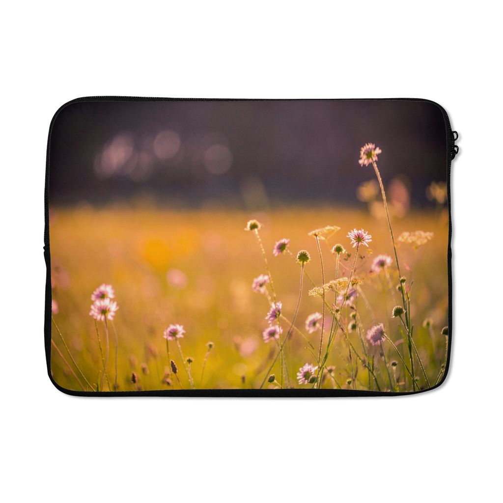 MuchoWow Laptop Hülle 14 ZollBlumen - Hell - Rosa Laptoptasche - Laptoptasche - Stoßsicher - Schutzhaube