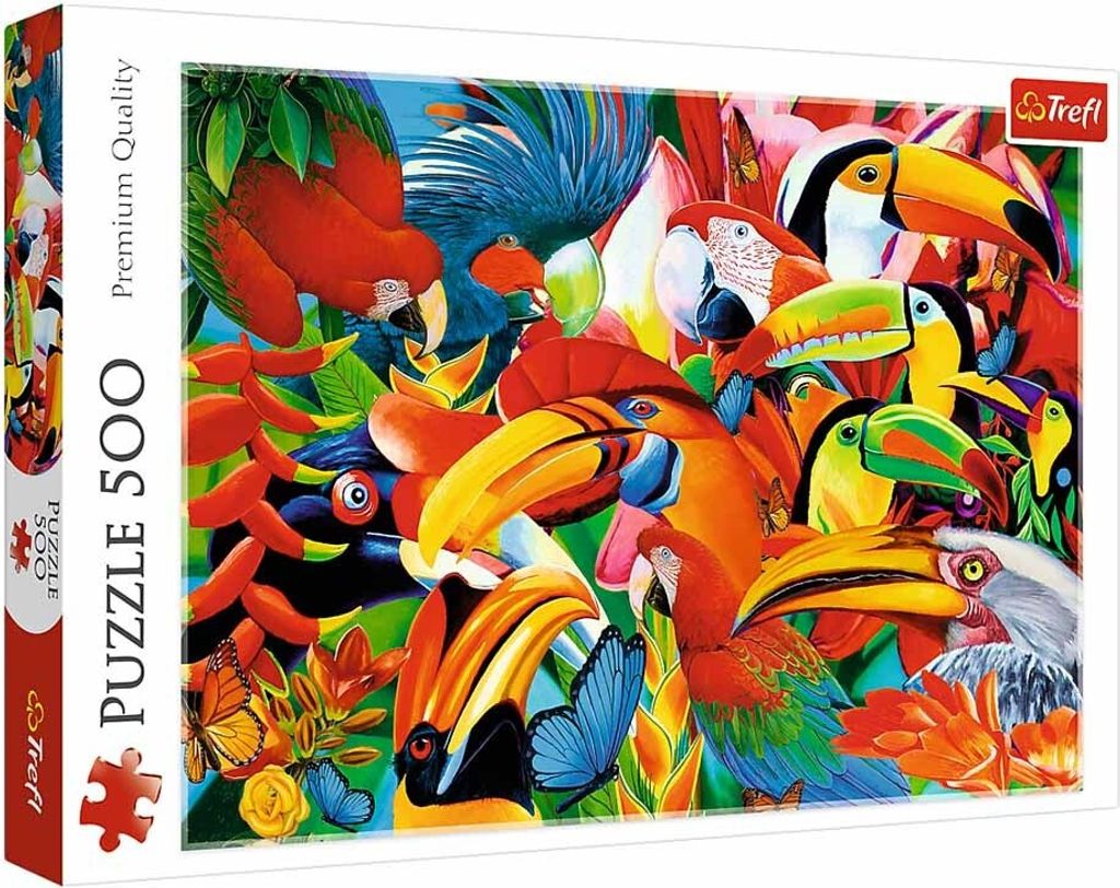 TREFL Puzzle Farbige Vögel 500 Teile