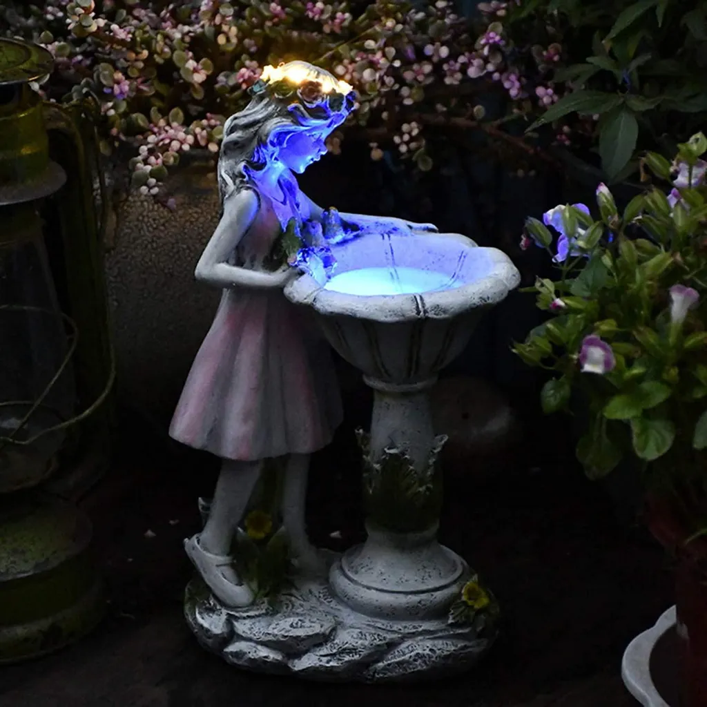 Décoration Solaire Fée des Fleurs pour Villa - Luminaire Extérieur Chic