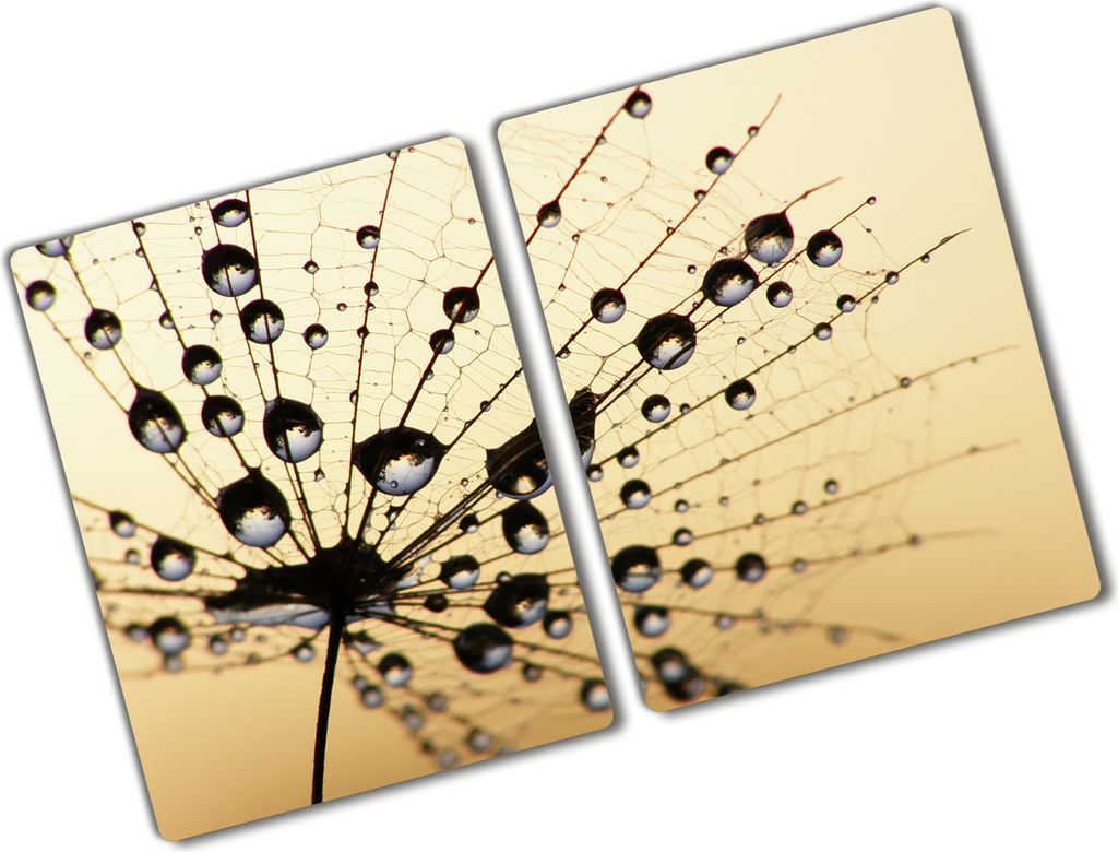 Tulup Glas Herdabdeckplatte - 2x40x52 cm - Glaskeramikkochfeld-Abdeckung Spritzschutz Glasabdeckplatte Kochplattenabdeckung und Schneidebrett - Zwe...