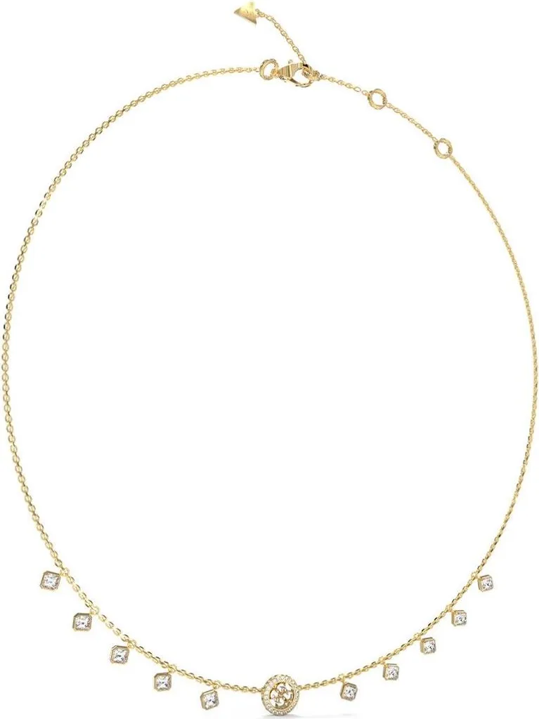 Collier Guess Doré pour Femme avec Chaîne Maillons Fins et Logo Gravé