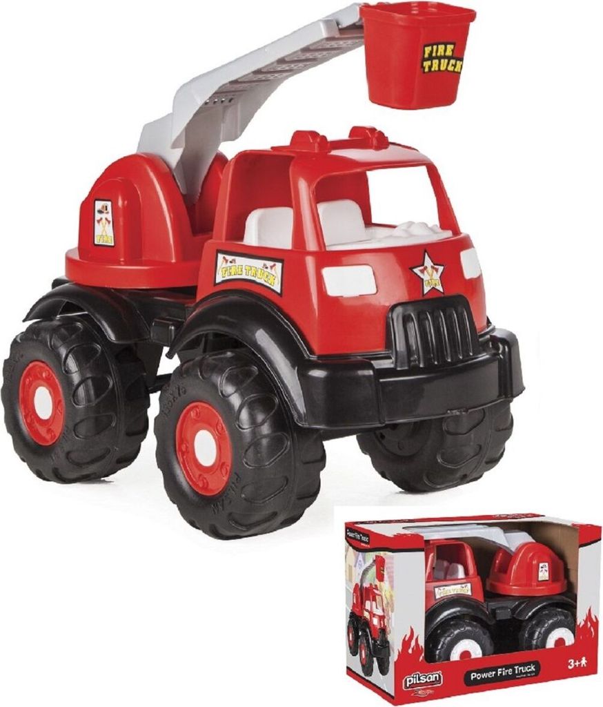Pilsan Spielzeug Feuerwehr LKW 06519, ausziehbare Feuerleiter 44 x 30 x 26 cm