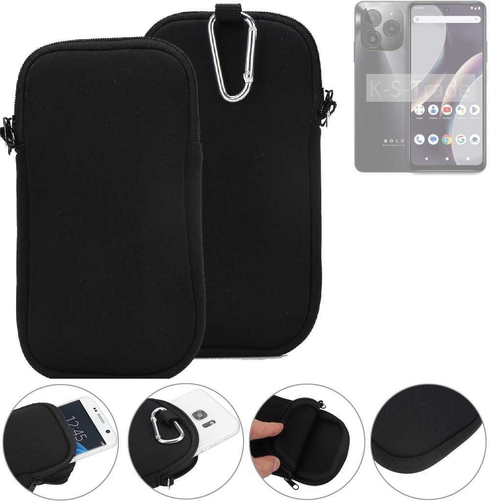 K-S-Trade Neopren-Hülle Handyhülle kompatibel mit BLU Bold K10 Schutzhülle Neoprenhülle Sleeve Schutz-Hülle Gürtel Tasche Case Holster