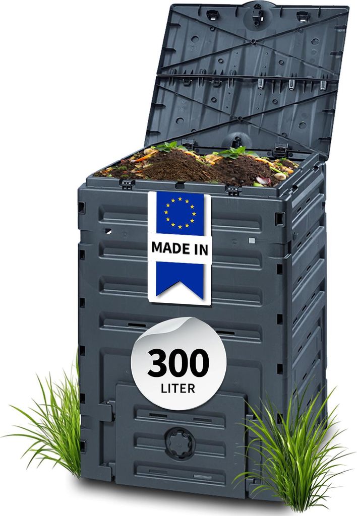 GARANTIA ECO-MASTER composteur en plastique 300 litres noir Image du produit 