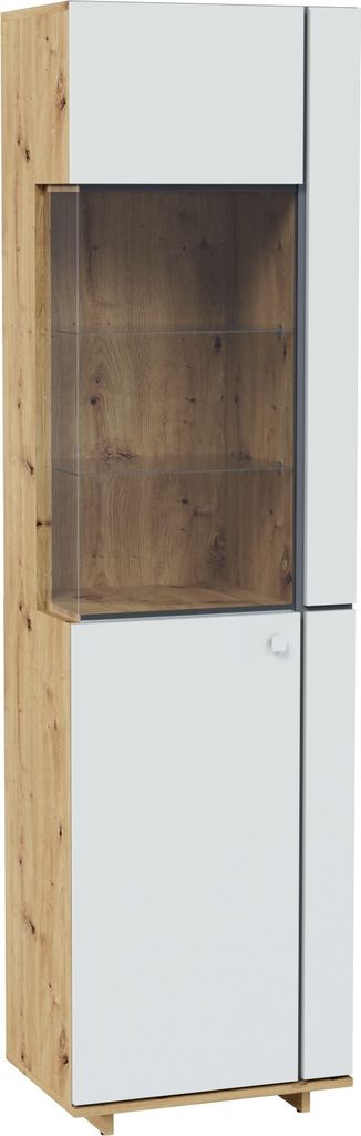 Furniture24 Vitrine Modico MC-03 Schrank Vitrinenschrank 1 türiger Wohnzimmerschrank