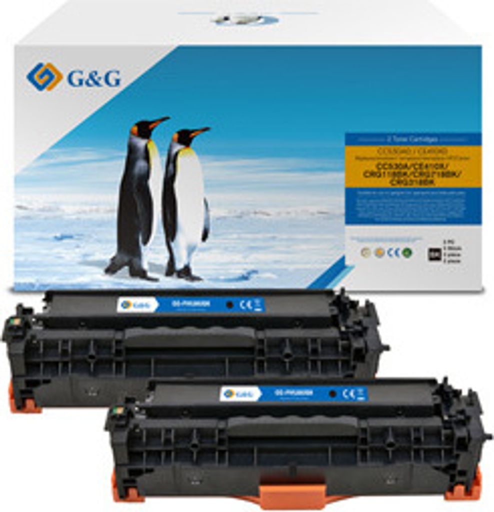 G&G kompatybilny toner z HP CC530A, CE410X, CF380X, Canon CRG118, CRG718, C, NT-PH530UBK, HP 304A, black, 3500s