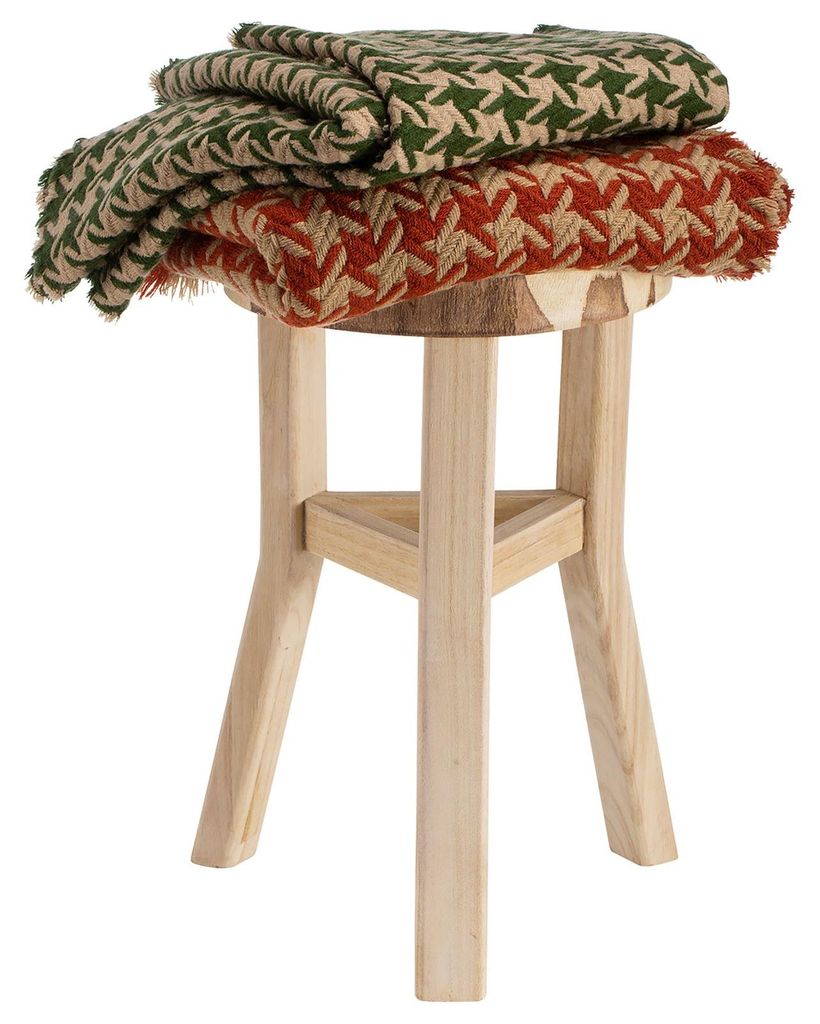 Sitzhocker ZAHORA geölt, Blumenhocker aus Paulownia Holz, Produktbild 
