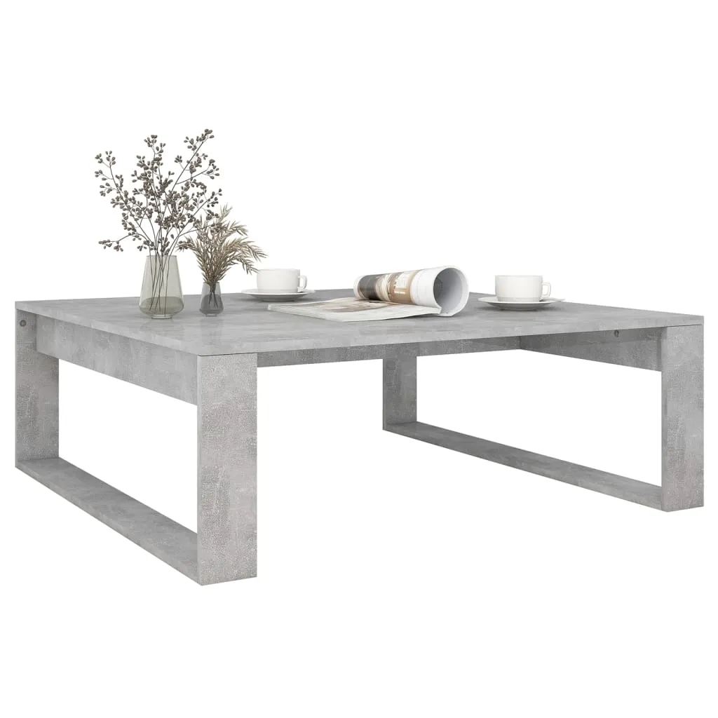 Tavolino caffè Grigio Cemento 100x100x35 cm vidaXL - Design Industrial - 5
