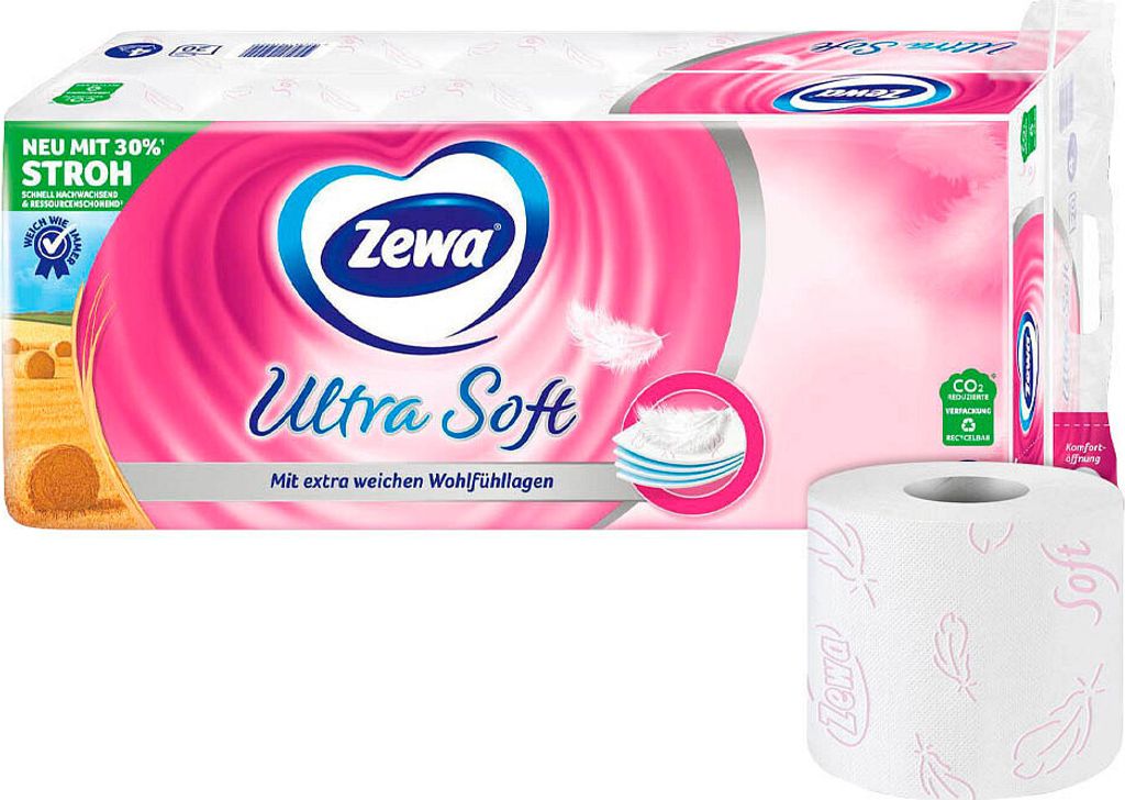 Zewa Toilettenpapier Ultra Soft 4-lagig, 20 Rollen Produktbild 